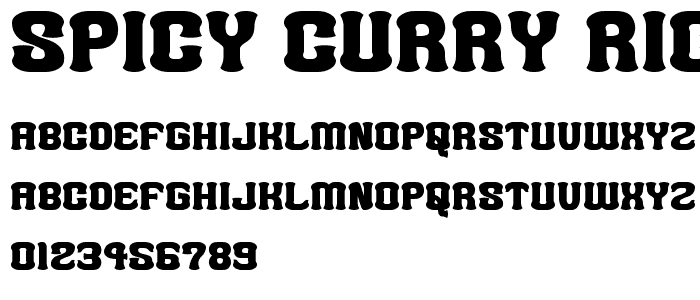 Spicy Curry Rice__G font